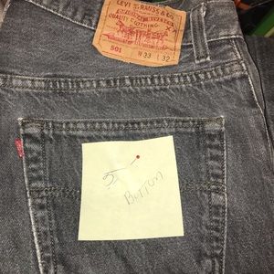 My Husband’s Levi’s 501 33x32 Black Button Fly #5